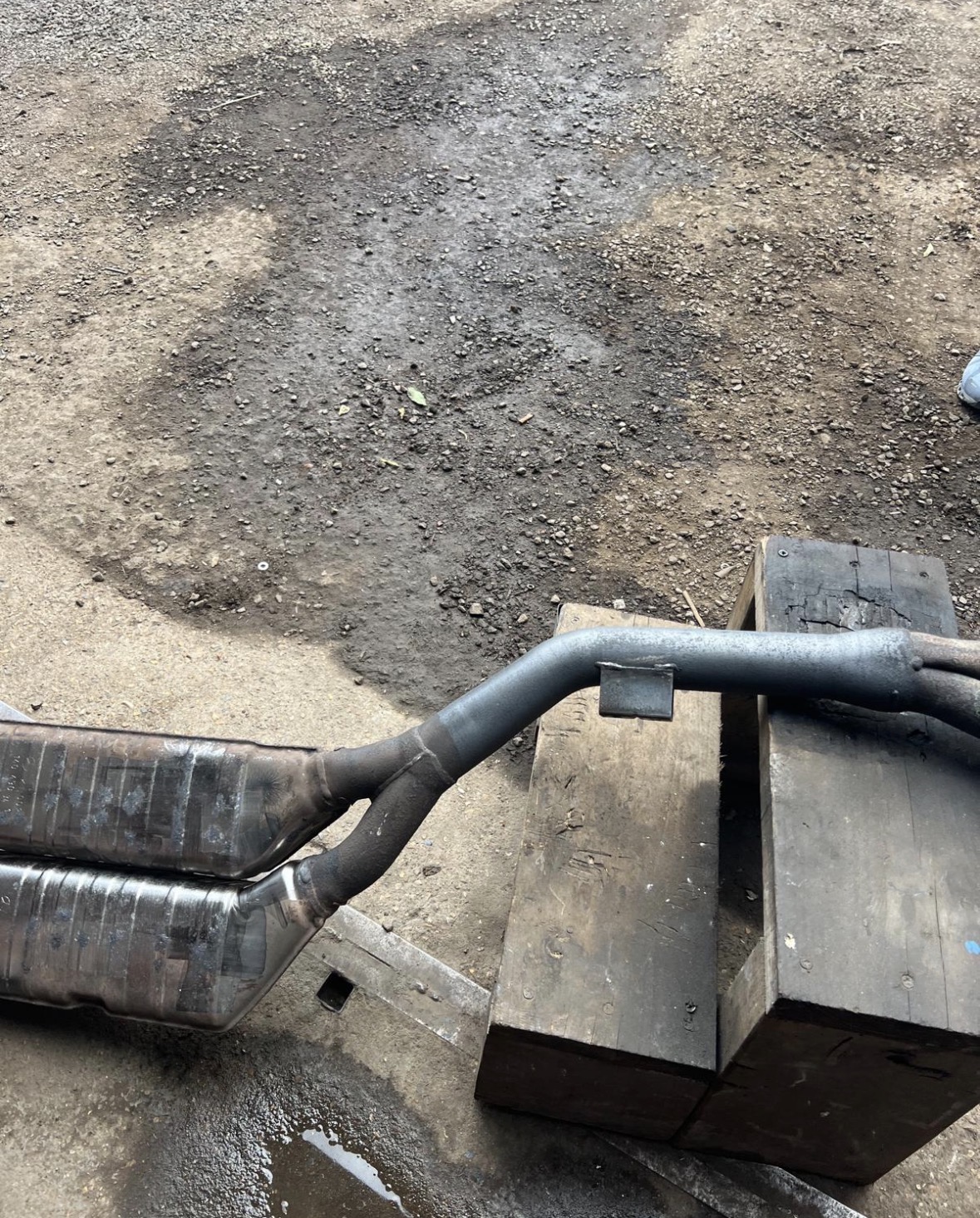 Exhaust Weld & Pipework — Detail After Cleaning
